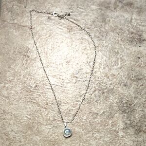 Elegant Silver Necklace with Crystal Pendant